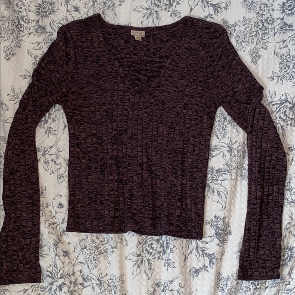Purple long sleeve top